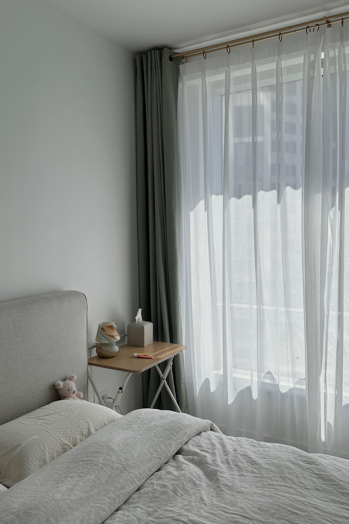 bedroom progress! love how the double curtains came out 🪟

bed frame is from living spaces
duvet insert from Costco

#LTKfindsunder50 #LTKfindsunder100 #LTKhome