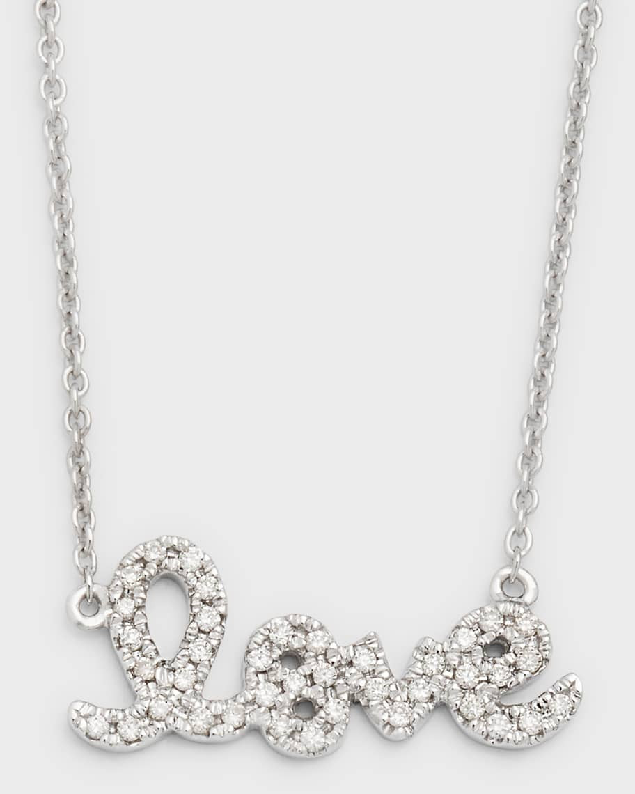Sydney Evan Gold Diamond Love Necklace, Small | Neiman Marcus