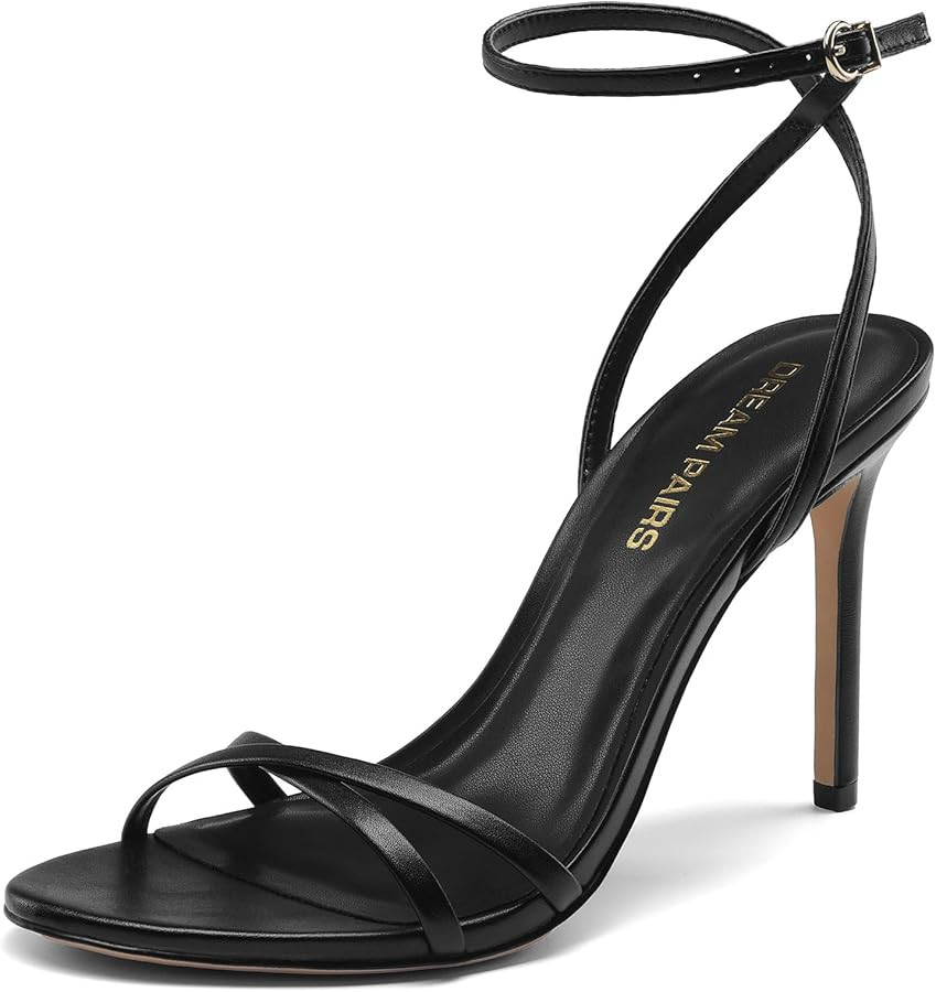DREAM PAIRS Women's Elegant Strappy Stiletto Heel Sandals | Amazon (US)