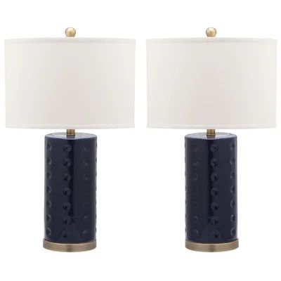 Safavieh Roxanne 26" H Table Lamp with Drum Shade (Set of 2) | Wayfair North America