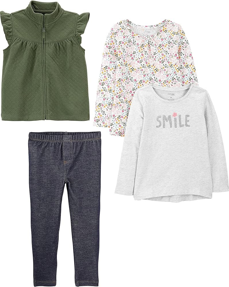 Simple Joys by Carter's girls 4-piece Playwear Set | Amazon (US)