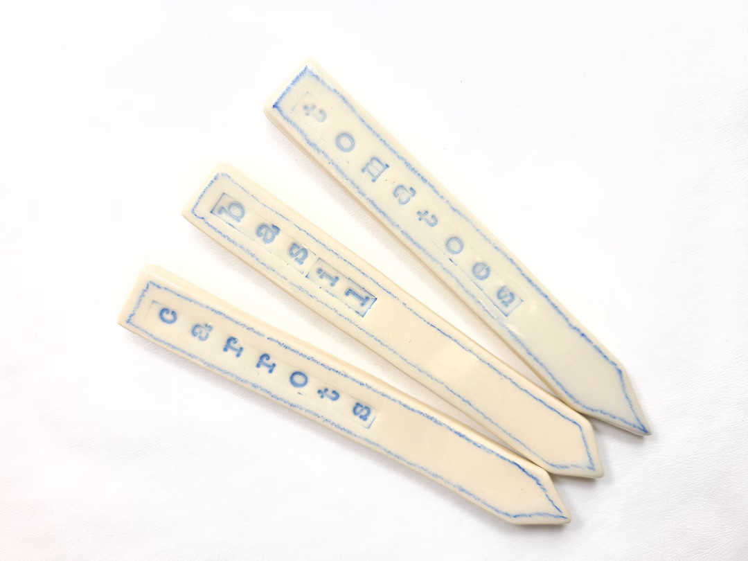 Handmade Pottery Garden Markers, Plant Labels, Ceramic Plant Tags, Garden Labels, Garden Gift, Ve... | Etsy (US)