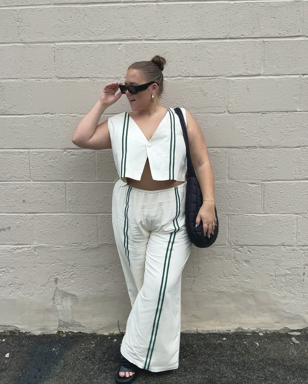 I love how unique this set it. It’s super comfy and the pants are double lined and not see through! Top is in size 14 and bottom is size 16! Use code: MACAYLA for 20% off.

