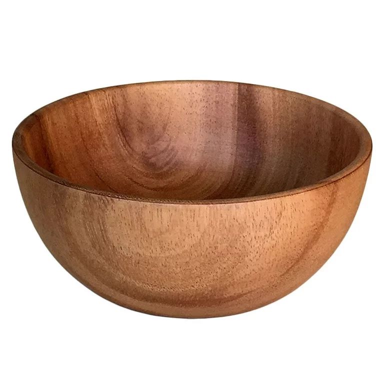 NUOLUX 1pc 10X6CM Practical Wooden Cutlery Household Basin Fruit Bowl Salad Bowl | Walmart (US)
