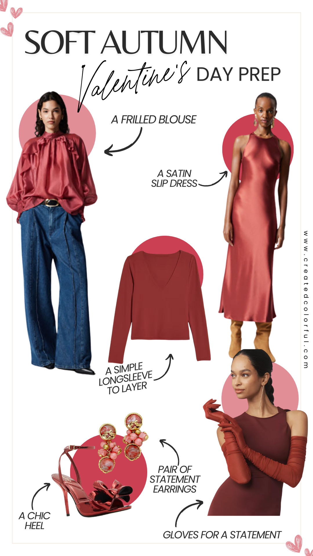 Chic Valentine's Day Looks For You 💋

As a Soft Autumn, you'll look like an absolute dream in these pieces. They're all in the perfect shade of red and pink that will highlight your delicate features.

Want to learn more about your best colors? Click to read more!

#createdcolorful 

#LTKMidsize #LTKSeasonal #LTKStyleTip