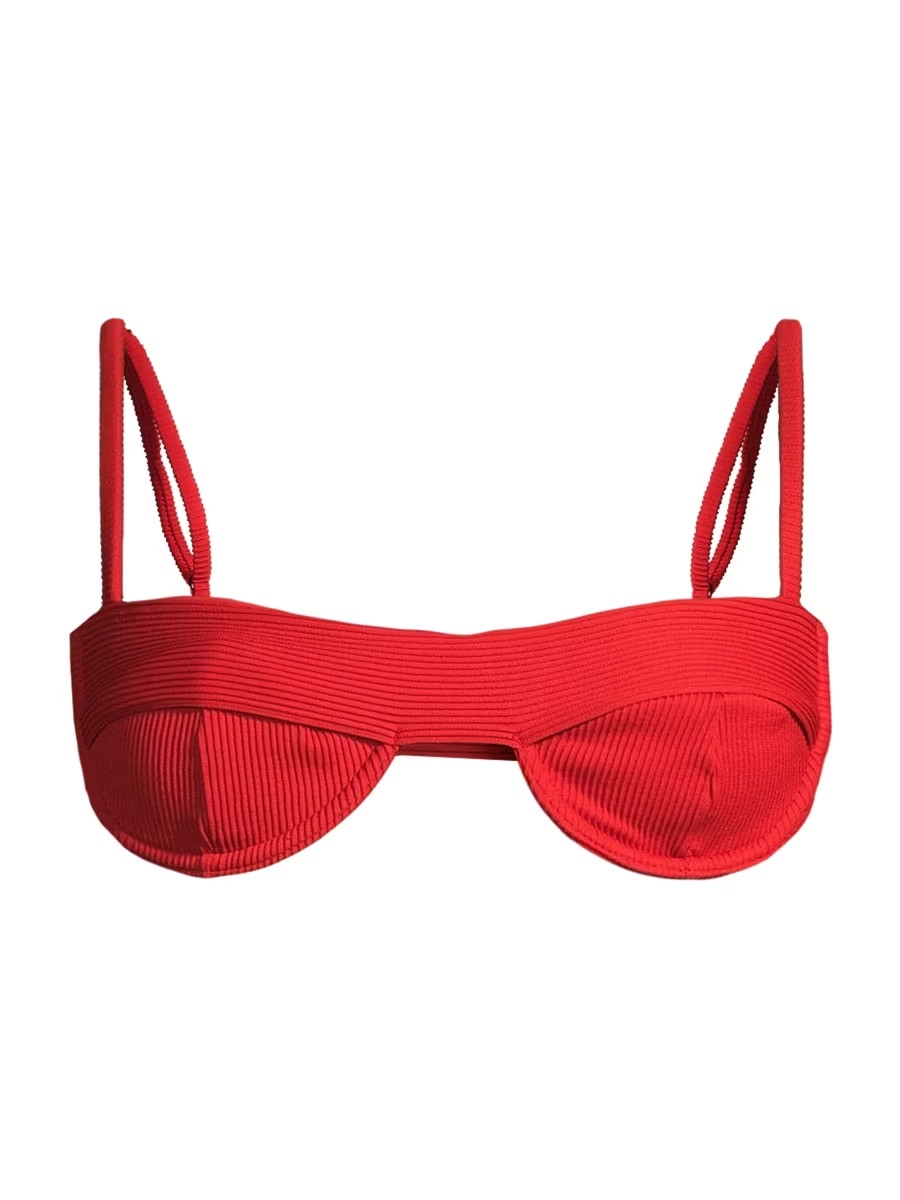 Mia Ribbed Bikini Top | Saks Fifth Avenue