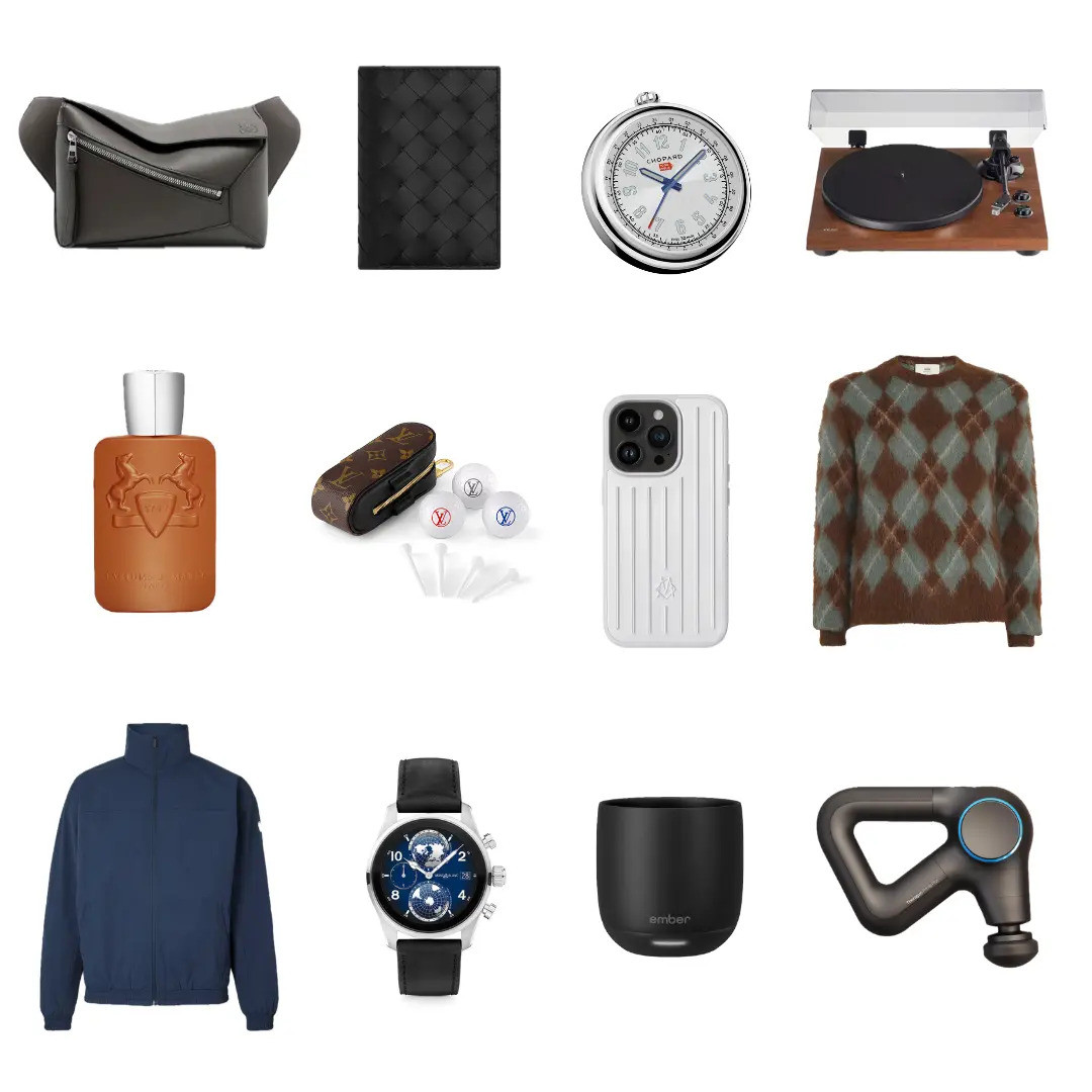 🎄✨ Luxury Gift Guide for Him ✨🎄

With Christmas just around the corner, finding the perfect gift for him can feel overwhelming. That’s why we’ve curated a list of 12 luxurious must-haves — from iconic style pieces to tech-savvy gadgets, travel essentials, and fitness upgrades. 🎁💼💪

🎁 For the Style Lover: Loewe's Puzzle Bag, Ami Paris Argyle Sweater, & Parfums de Marly’s Althaïr Eau de Parfum.
🌍 For the Travel Enthusiast: Bottega Veneta Passport Case, Chopard Racing Clock, & Rimowa iPhone Case.
📱 For the Tech Guru: Montblanc Smartwatch, Ember Smart Mug, & TEAC Bluetooth Turntable.
💪 For the Fitness Buff: Theragun Prime Plus, District Vision Track Jacket, & Louis Vuitton Golf Kit.

Shop these handpicked treasures and make this holiday season unforgettable! 🎅🏼✨

#GiftGuideForHim #LuxuryGiftIdeas #ChristmasGifts #MensStyle #TravelLover #TechGadgets #FitnessLover #LuxuryLiving #HolidayGiftGuide #MensGifts #ChristmasShopping #LuxeGifts #HolidayInspiration #LuxuryLifestyle #MensAccessories



 

 #LTKuk #LTKluxury #LTKgiftguide