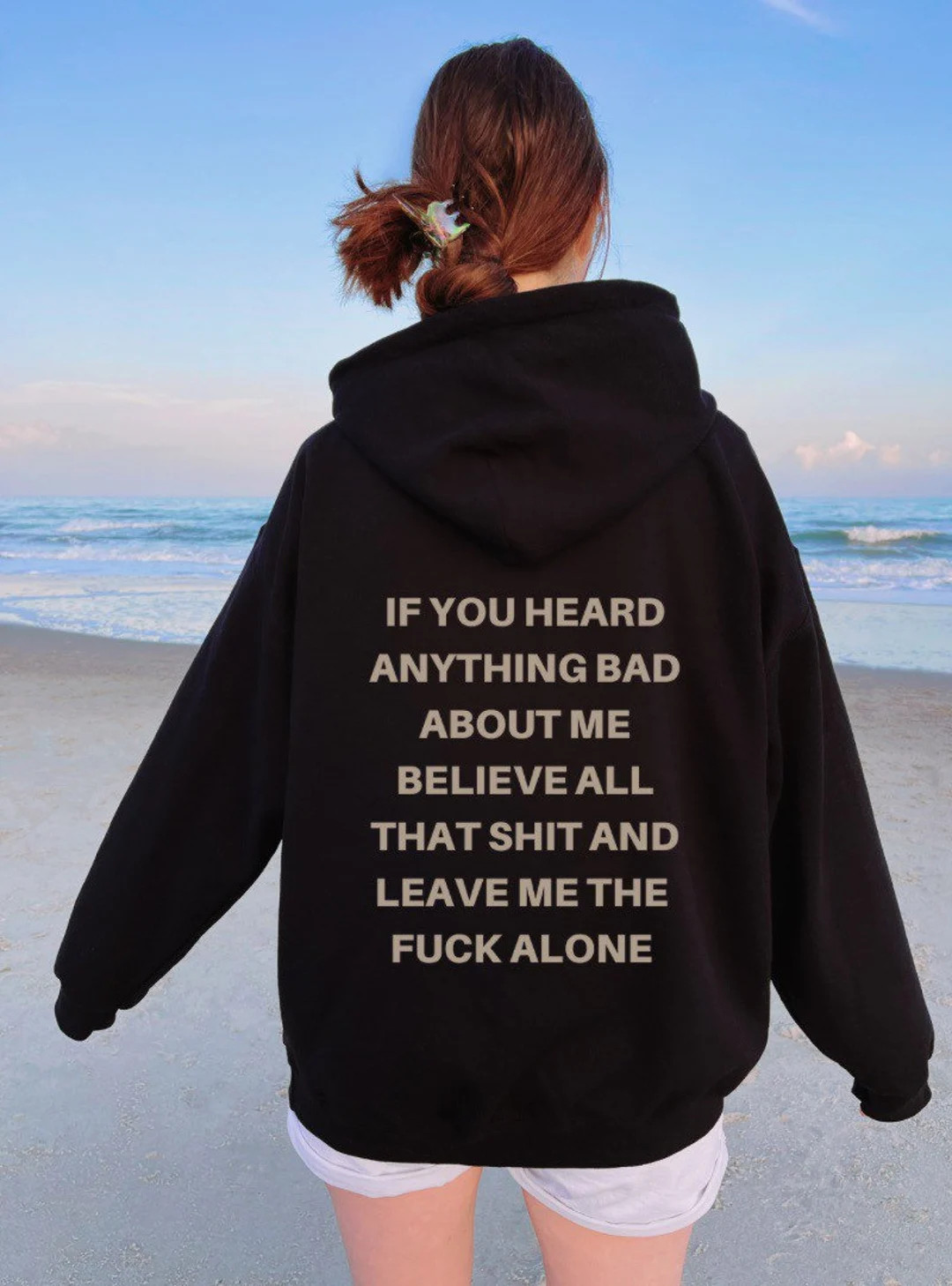 Unisex Vsco Girl Aesthetic Hoodie Sweatshirt • If You Heard Anything Bad About Me Shirt • Bea... | Etsy (US)