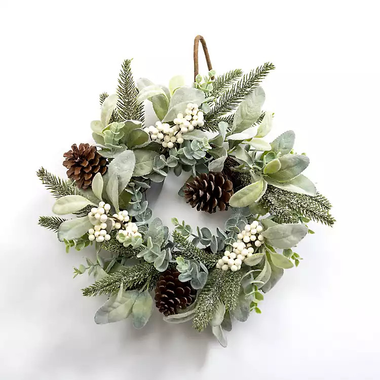 Lamb's Ear Eucalyptus Pine Mini Wreath | Kirkland's Home