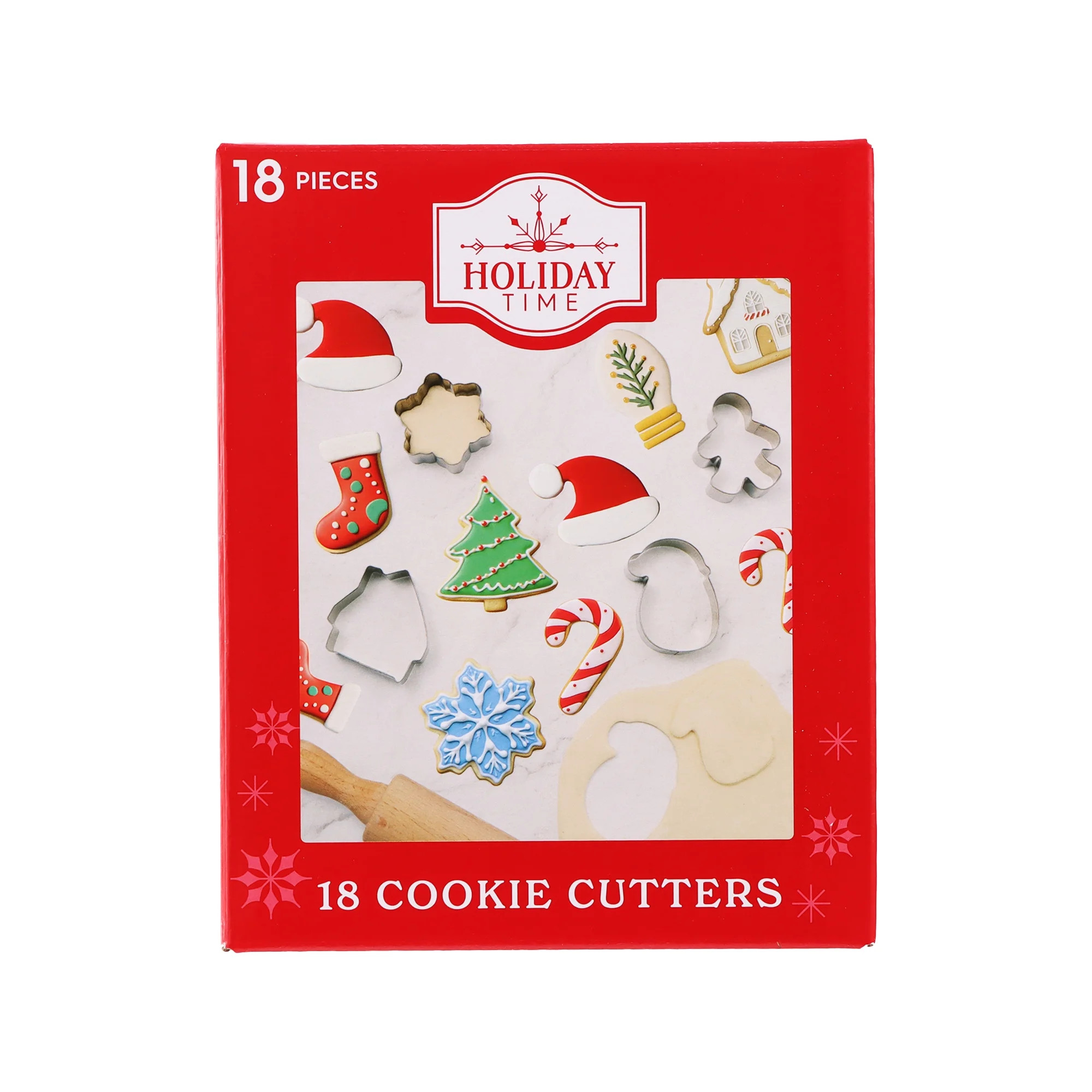 Metal Christmas Cookie Cutters, 18 Count, by Holiday Time | Walmart (US)