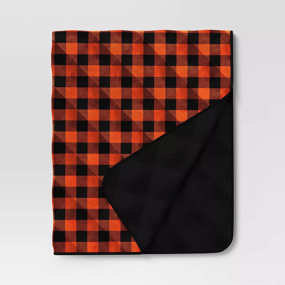 Quilting Gingham Throw Blanket Black/Orange - Hyde and EEK! Boutique™ | Target