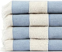 Black & White Brands Set of 4 Turkish Beach/Pool Towels. 100% Organic Turkish Cotton, Stylish and Po | Amazon (US)