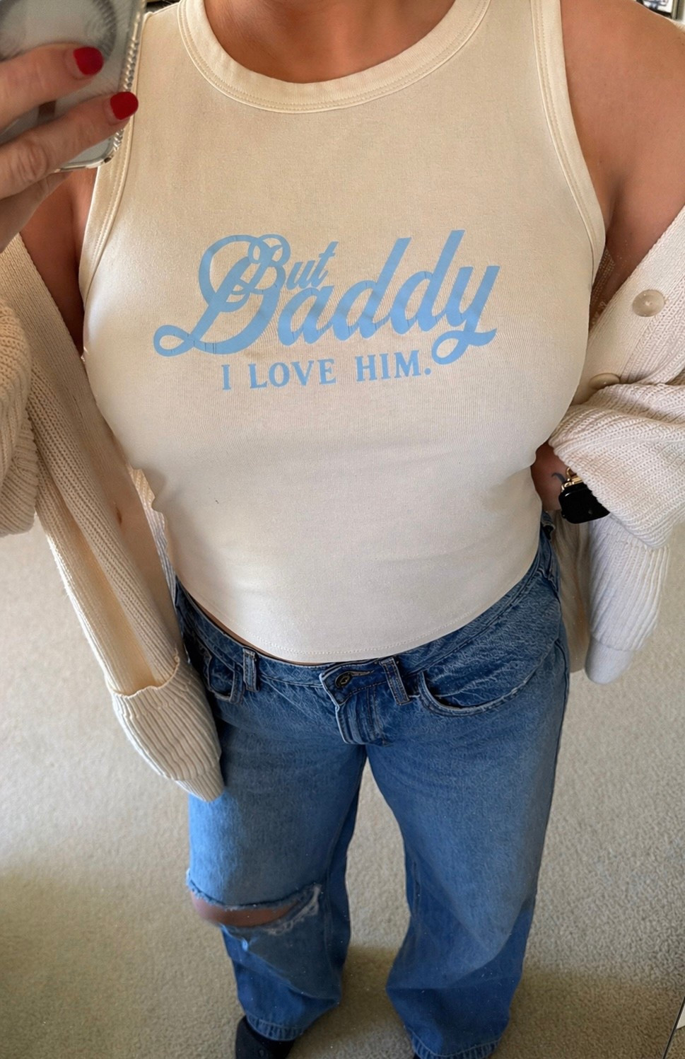 𝓑𝓤𝓣 𝓓𝓐𝓓𝓓𝓨 𝓘 𝓛𝓞𝓥𝓔 𝓗𝓘𝓜 🩵

I love pairing a fun, flirty, & witty graphic tee or tank to any casual outfit!
It’s always a fun conversation starter🙈

These yk2 baby tees and tanks are perfect for spring & summer days - a few currently on sale on Amazon & Etsy 🙌🏼
-paired with my Target 90s jeans - currently on sale under $25 !!
-this gold Apple Watch band is under $15 on Amazon 

#LTKstyle #LTKWomens #GraphicTee #BabyTee #CasualOOTD #SpringOutfit #WeekendOutfit #TrendyBasics #SpringOutfit #SummerStyle #AmazonFashion #EverydayStyle #WeekendOutfit

#LTKootd #LTKMidsize #LTKSaleAlert