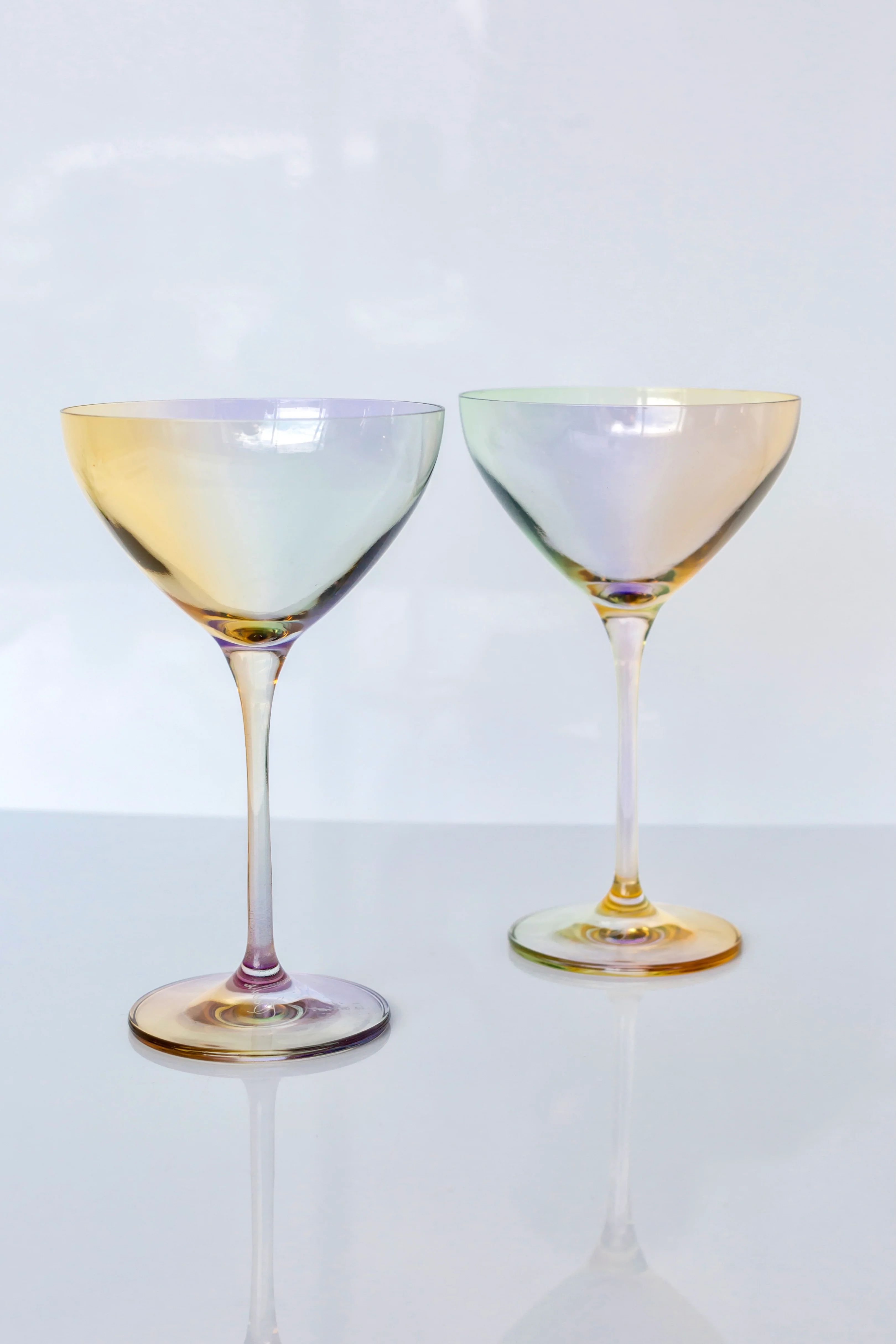 Estelle Colored Martini Glass - Set of 2 {Iridescent} | Estelle Colored Glass