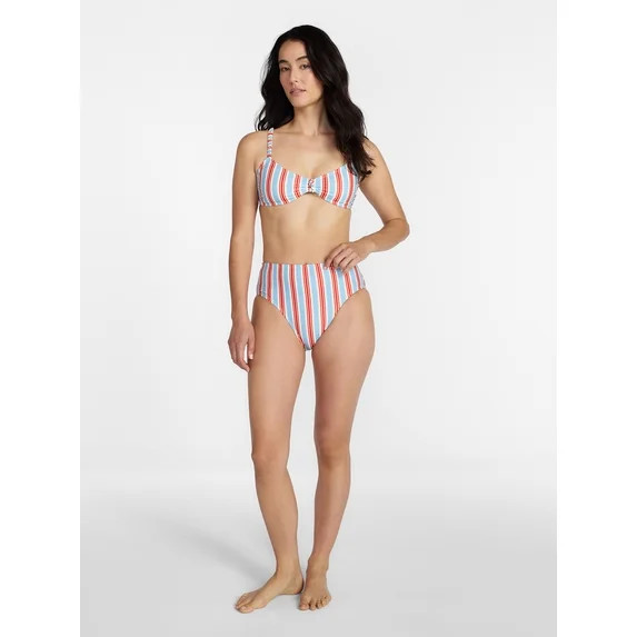 Time and Tru Women's and Women's Plus High Waisted Bikini Bottoms, Sizes XS-3X | Walmart (US)