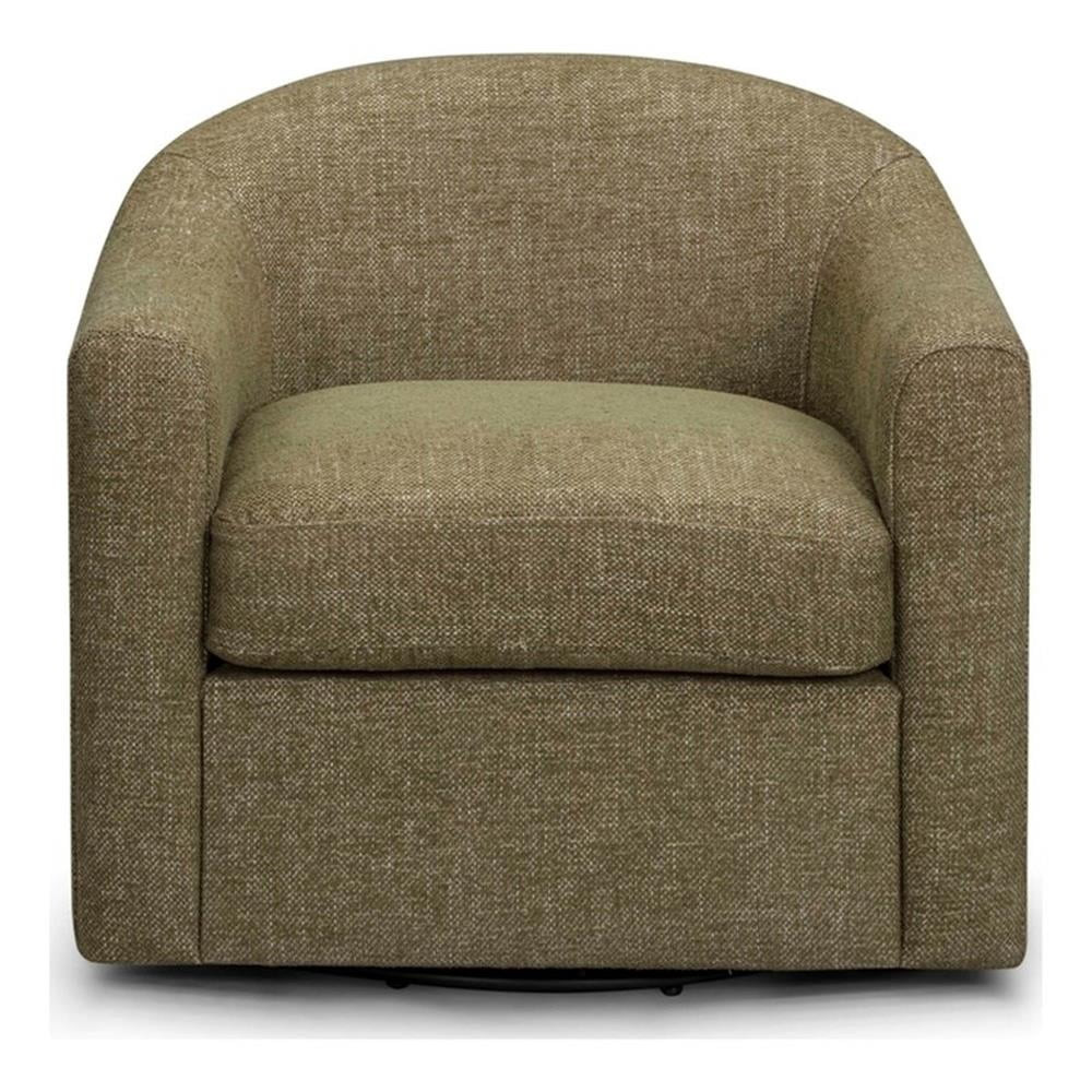 Pemberly Row Contemporary Accent Green Basketweave Swivel Chair | Walmart (US)