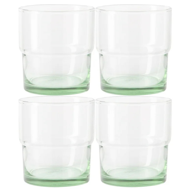 Better Homes & Gardens Recycled Green Glassware, Glass, 4 Pack, 10 oz | Walmart (US)