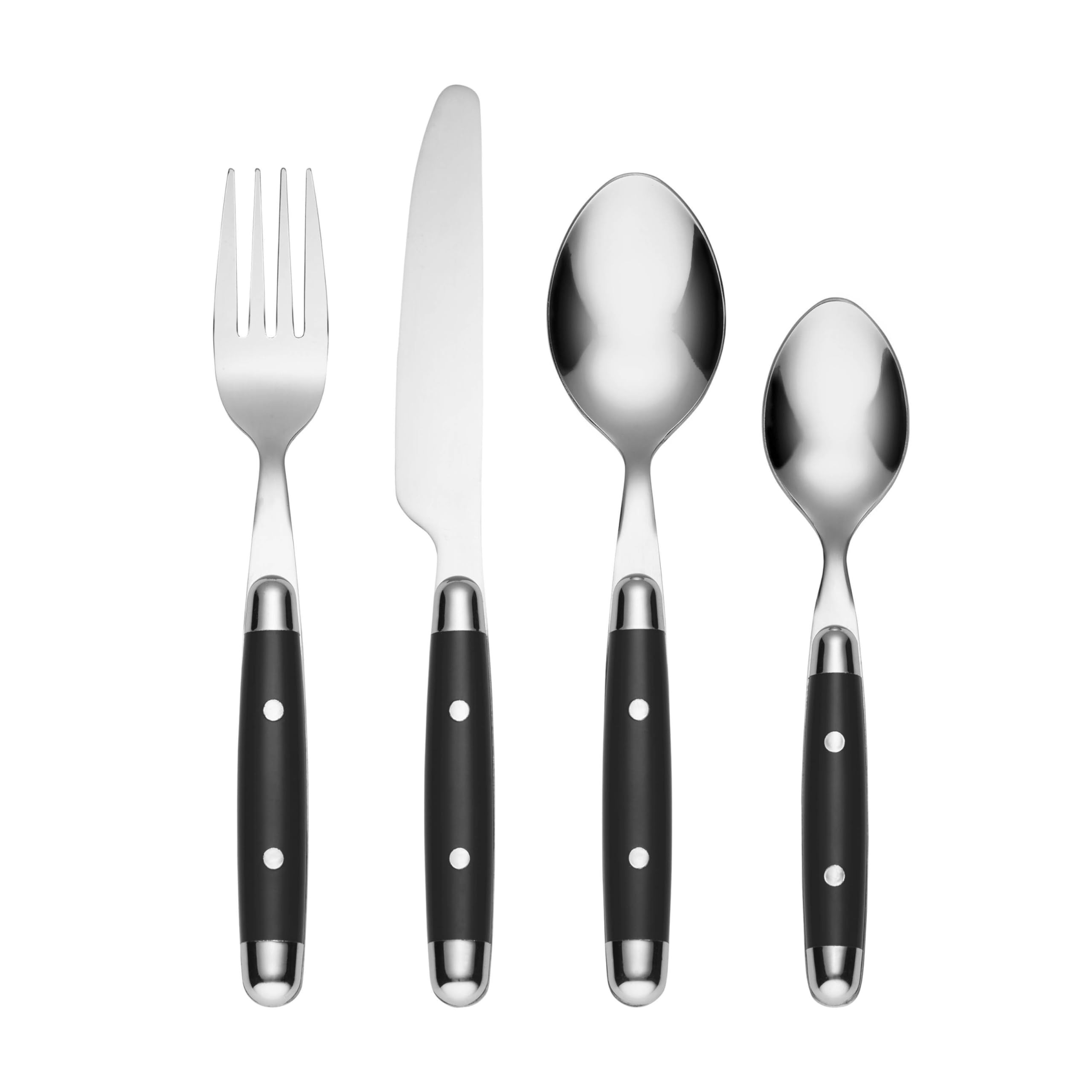 Cambridge Silverware Set, Jubilee White 16-Piece Flatware Set, Service for 4, 18/0 Stainless Stee... | Amazon (US)