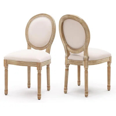 Dining Chairs Set of 2 Kitchen Chairs with Round Back and Solid Wood Legs | Wayfair Professional
