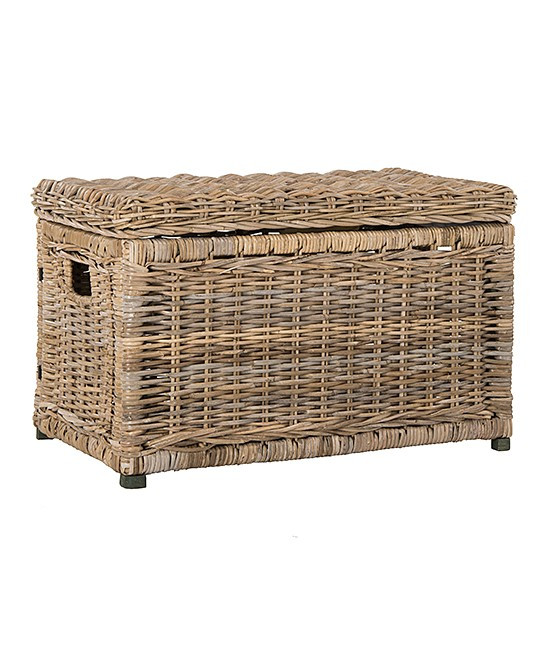 JONATHAN Y Cabinets Natural - Natural Elijah Wicker Storage Trunk | Zulily