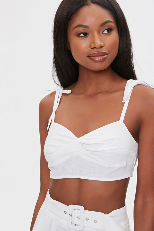 Linen-Blend Cropped Cami | Forever 21 (US)