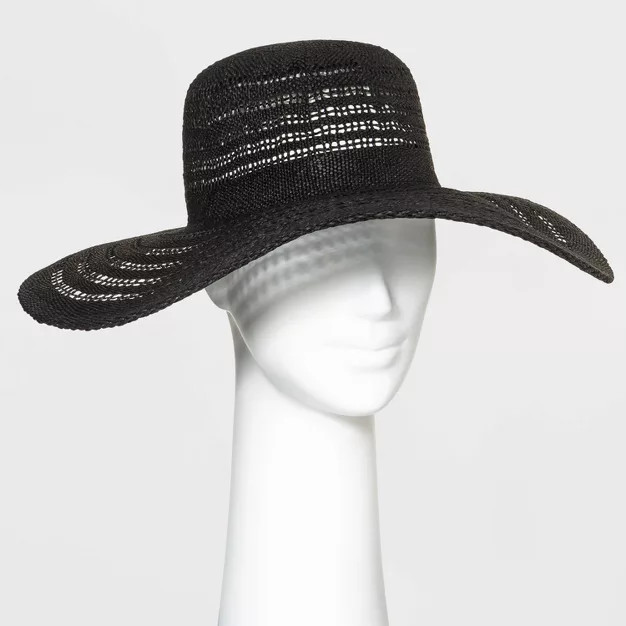 Women's Open Weave Wide Brim Straw Hat - A New Day™ | Target