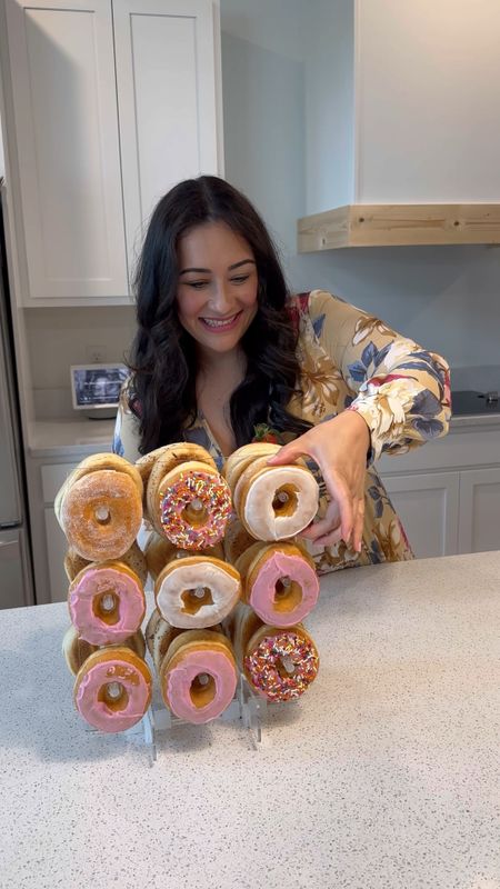 The cutest donut + bagel display for  your next gathering 🍩🥯😋

Hosting 
Hostess musts
Baby shower
Bridal shower
Parties
Brunch 
Acrylic donut and bagel display 

#LTKparties #LTKVideo #LTKhome