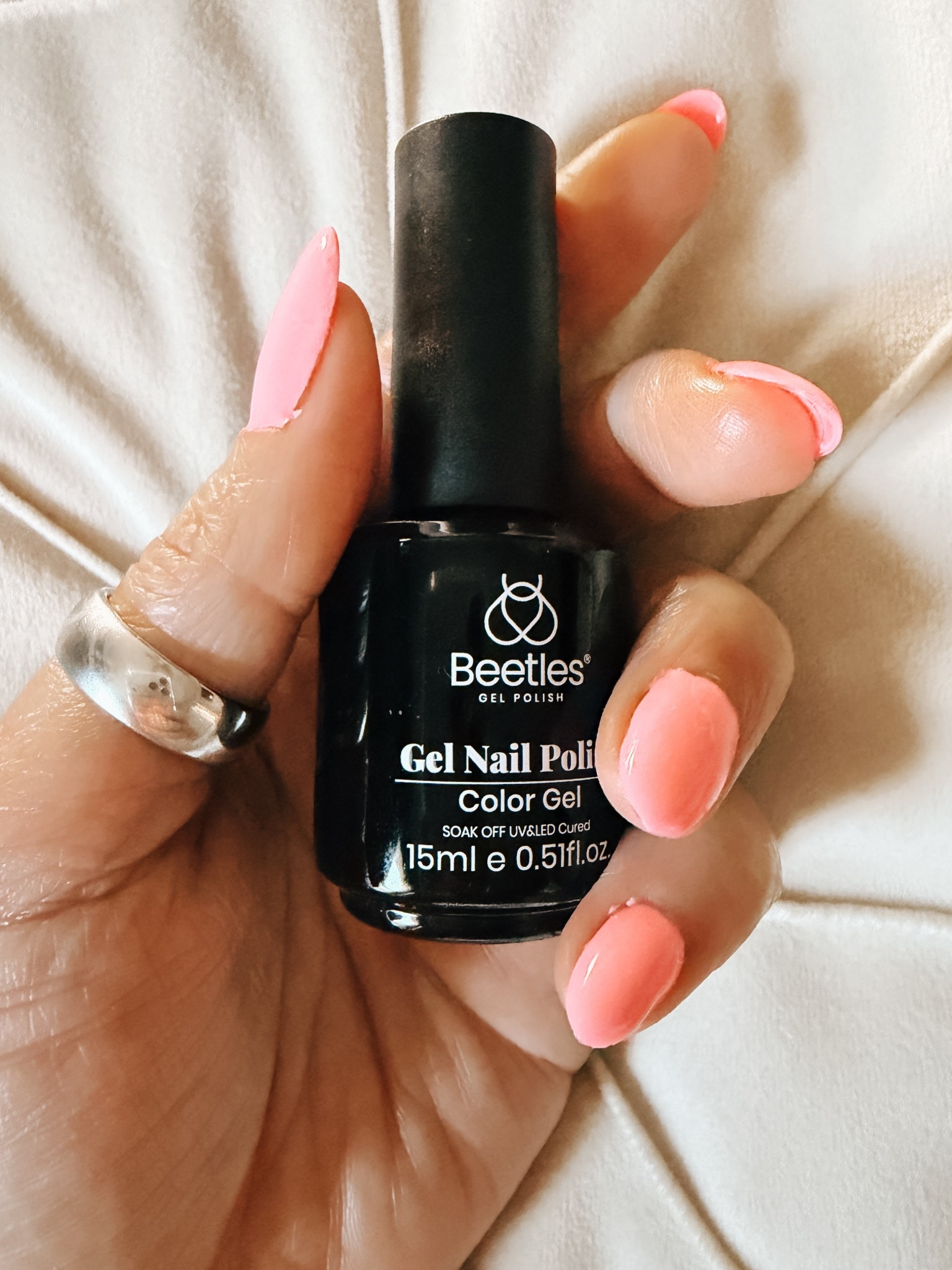 Perfect pink Valentine’s Day gel polish 