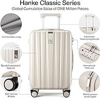Hanke Luggage Sets 3 piece Carry On Luggage with Wheels PC Hard Shell Suitcases Lightweight Check... | Amazon (US)