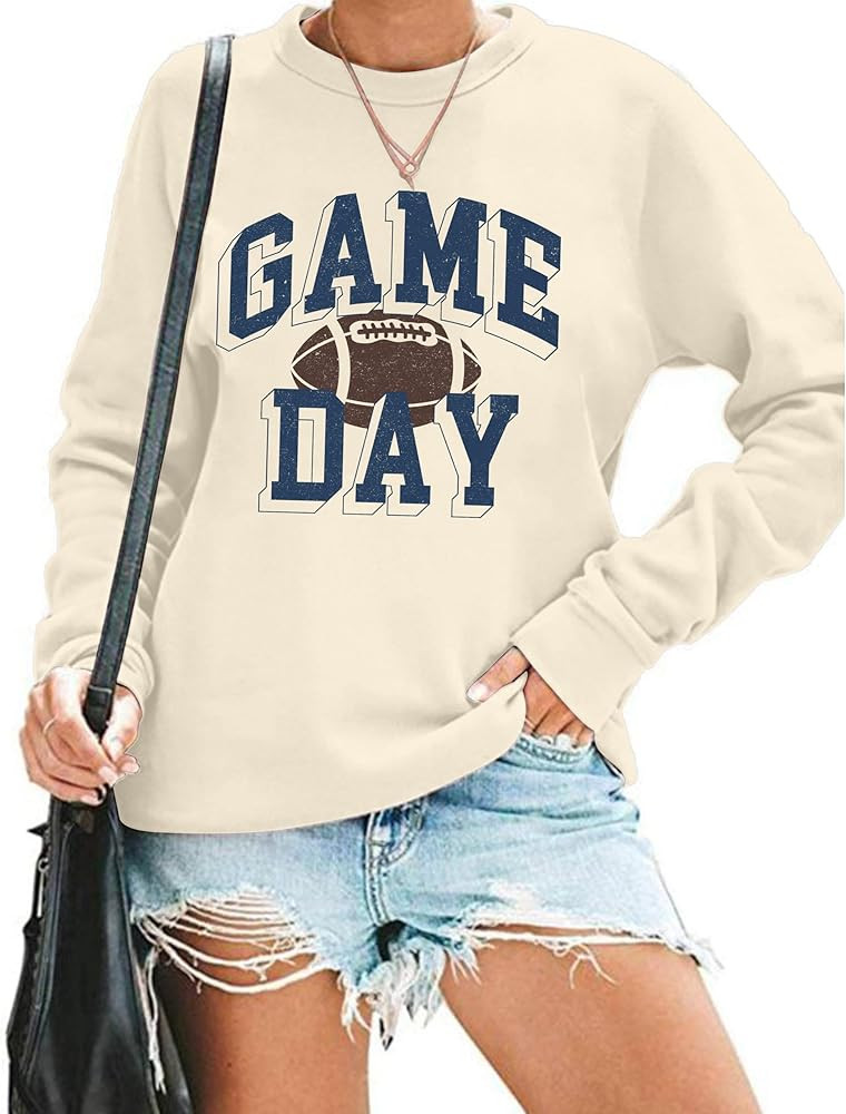 Ladicme Women Football Sweatshirts Game Day Sweatshirt Football Team Fans Pullover Heart Graphic ... | Amazon (US)