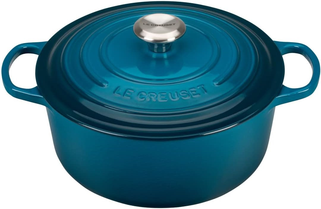 Le Creuset Enameled Cast Iron Signature Round Dutch Oven, 5.5 qt., Deep Teal | Amazon (US)
