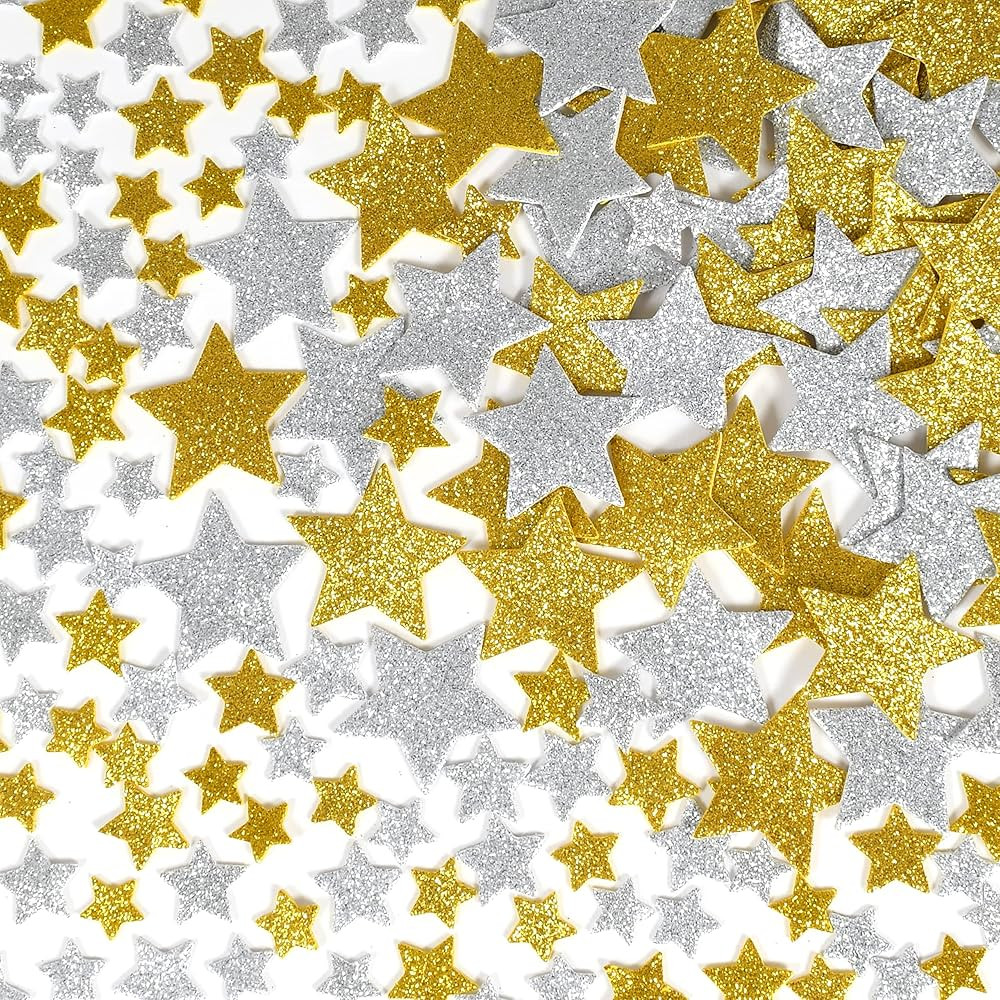 READY 2 LEARN Glitter Foam Stickers - Silver and Gold Stars - Pack of 168 - Self-Adhesive Sticker... | Amazon (US)