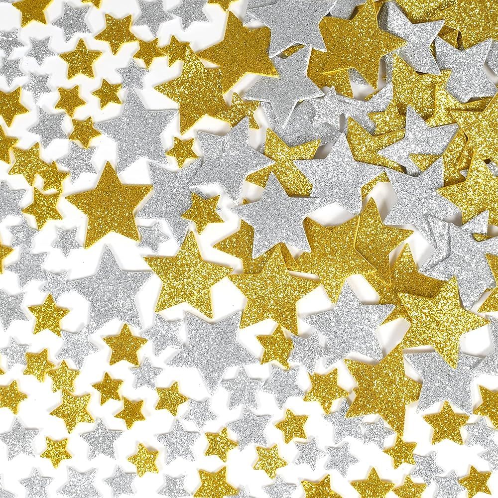 READY 2 LEARN Glitter Foam Stickers - Silver and Gold Stars - Pack of 168 - Self-Adhesive Sticker... | Amazon (US)