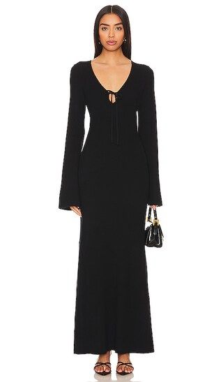 Vacay Maxi Dress in Black Rib Knit | Revolve Clothing (Global)