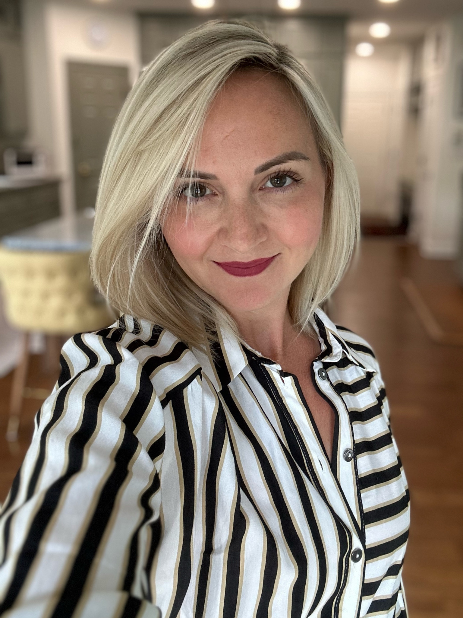 This striped button down shirt can be dressed up for a fancy date night and or dressed down with cute sandals and jeans.  Definitely lots of options with this pretty blouse! (Bonus that it comes in Petite and Plus sizes 🙌)

#LTKFind #LTKworkwear #LTKsalealert