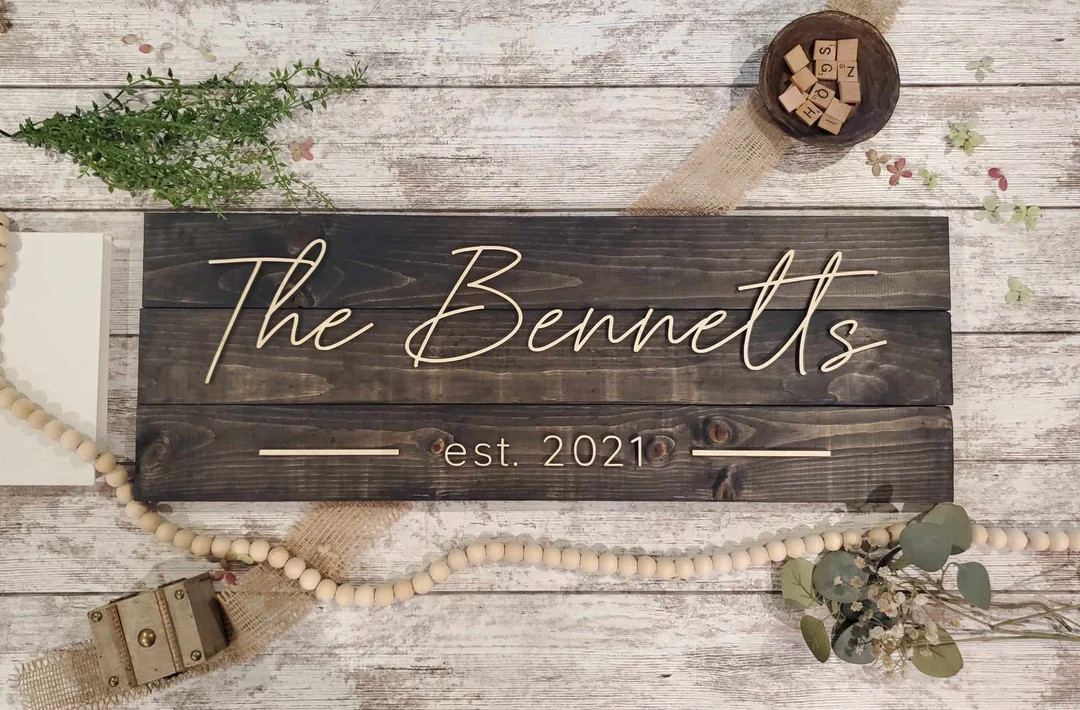 Personalized Wedding Gift for Couples / Bridal or Couples Shower Gift / Custom Last Name Sign / E... | Etsy (US)