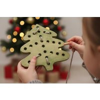 Wooden Lacing Toy Christmas Tree | Toys Lacing Gift For A Kid Child Educational | Etsy (US)