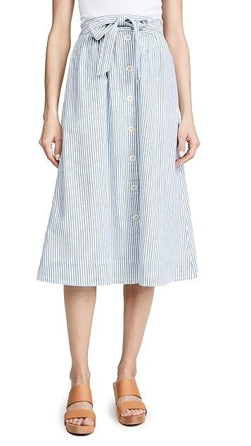 Madewell
                
            

    Midi A-Line Button Front Skirt | Shopbop