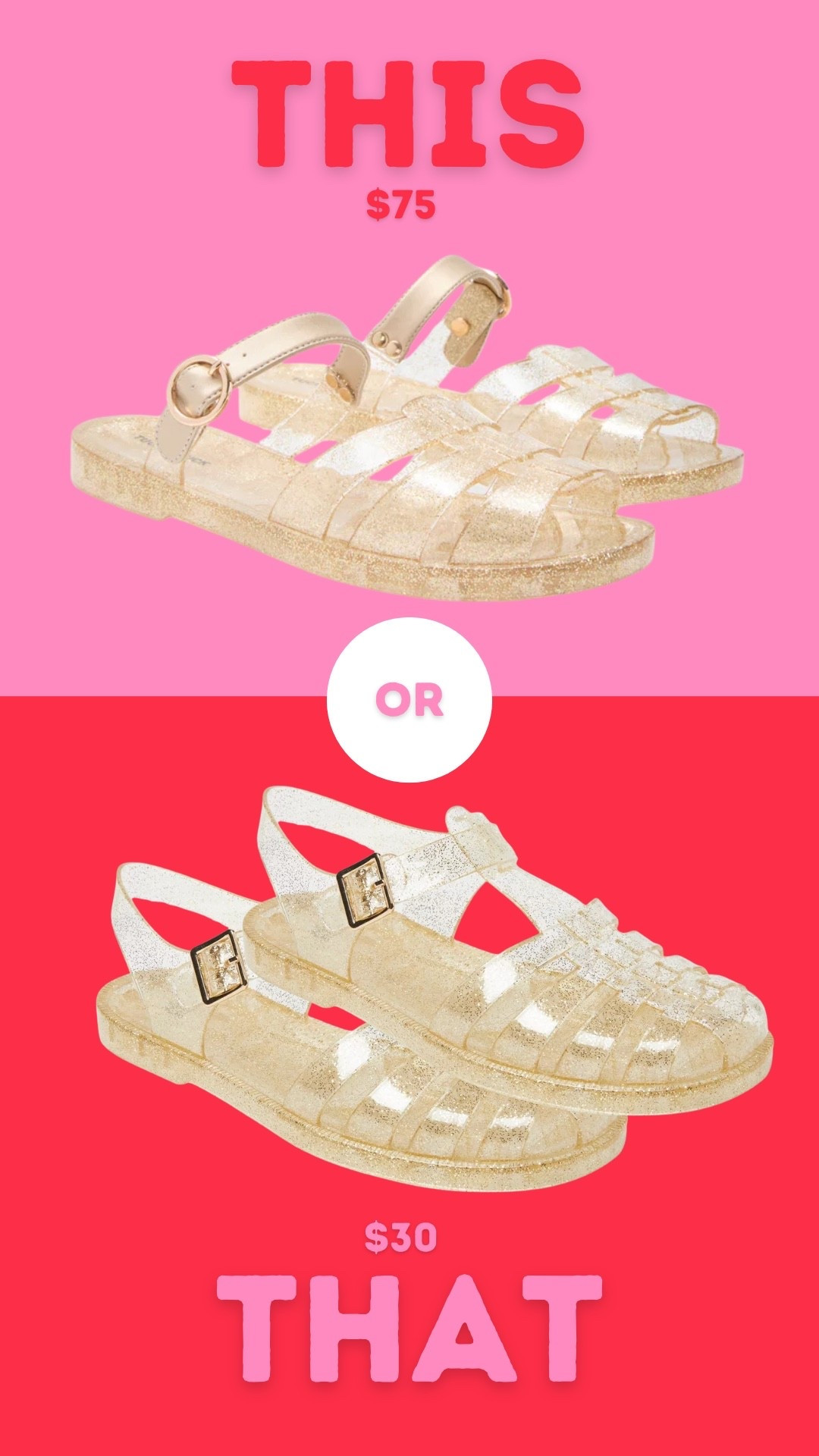 gold jelly shoes 

#LTKStyleTip #LTKFindsUnder50 #LTKSeasonal