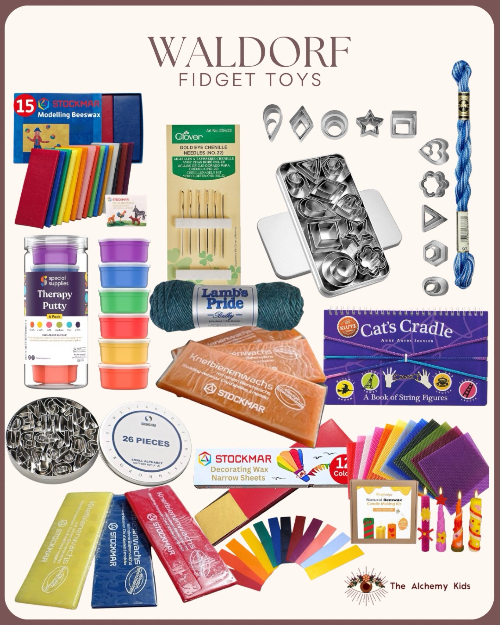 Waldorf Fidget Toys ✨🎨

Calm the mind and keep hands busy with these beautifully crafted Waldorf-inspired fidget toys! From beeswax modeling sheets to therapy putty, embroidery thread, and soothing handwork materials, these tactile tools promote focus, creativity, and relaxation. Perfect for little hands and mindful moments! 🌿👐

#WaldorfToys #FidgetToys #MindfulPlay #SensoryPlay #Handwork #WaldorfEducation #CreativeLearning #TactileTherapy #FineMotorSkills #Homeschooling #WaldorfInspired #EducationalToys #HandsOnLearning #MontessoriAtHome #CraftingForKids #BeeswaxModeling #TherapyPutty #StringGames #ChildLedLearning

#LTKKids #LTKFindsUnder50 #LTKFamily