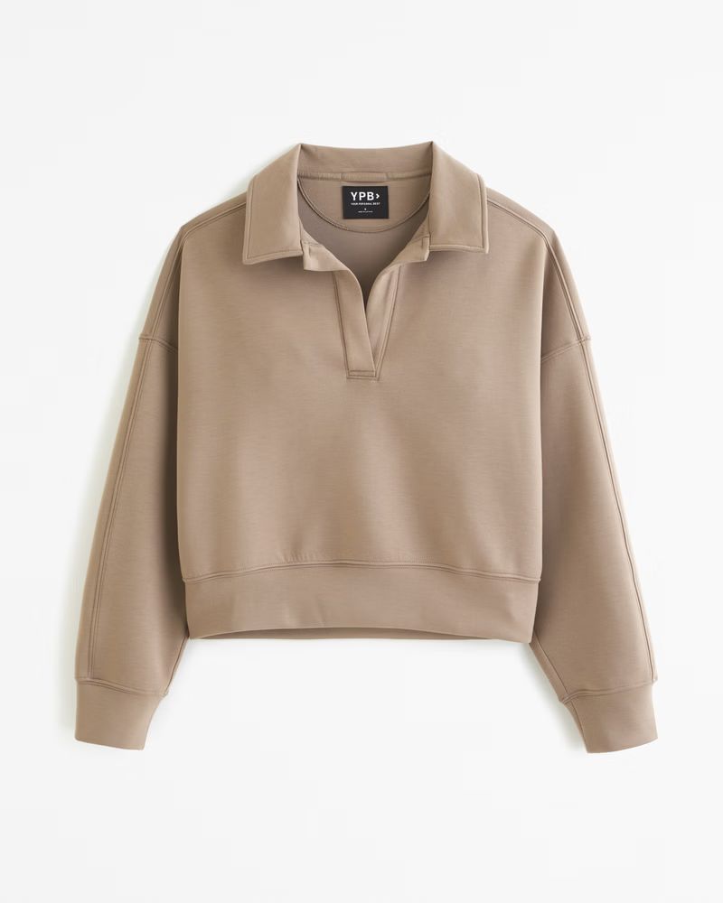 Women's YPB neoKNIT Polo Sweatshirt | Women's Active | Abercrombie.com | Abercrombie & Fitch (US)