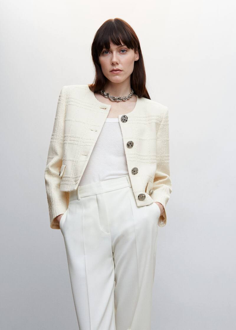 Checked texture jacket | MANGO (UK)