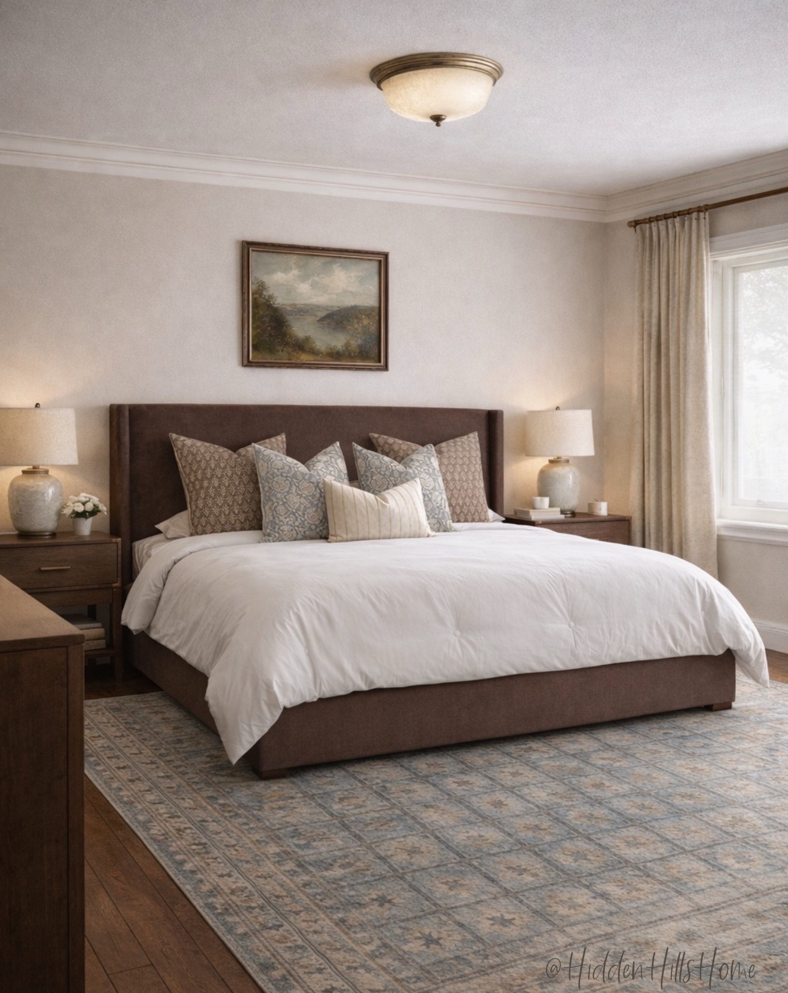 Bedroom decor mood board, bedroom inspiration, bedding, home decor ideas, nightstands, bedroom rug, cozy bedroom design #bed

#LTKSeasonal #LTKHome #LTKSaleAlert