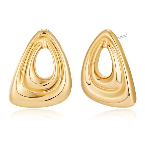 Gold Geometric Dangle Earrings Statement Earrings for Women Fashion Jewelry | Amazon (US)