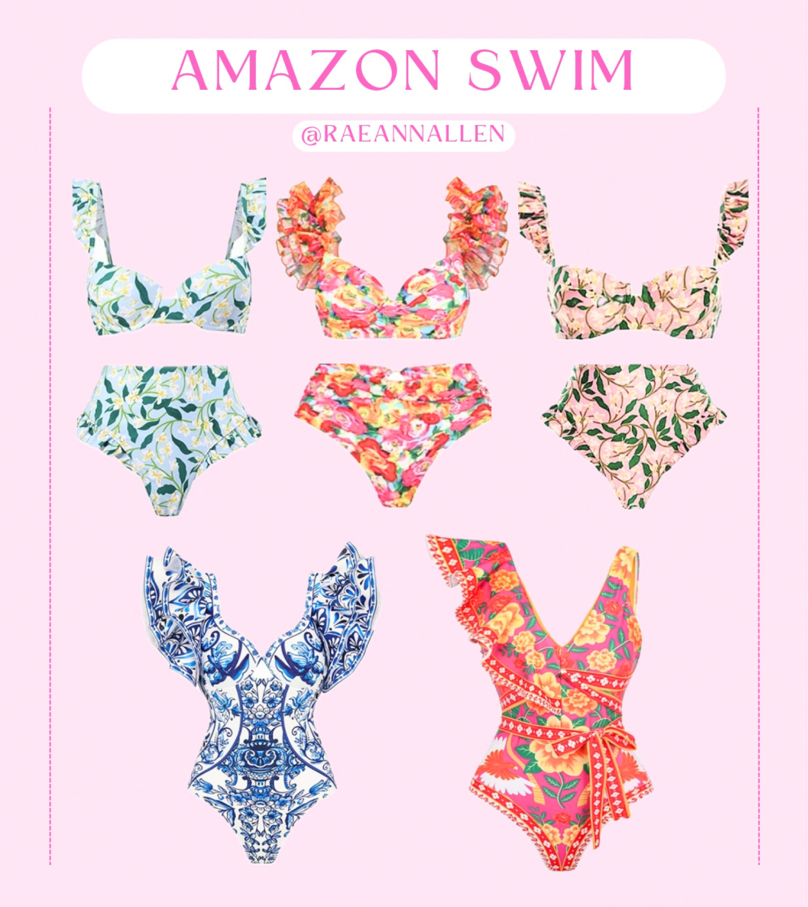 Amazon swim!!!!!! 👙
Bikini, one piece, two piece, high waisted, full coverage, cheeky,  colorful, pink, floral, frilly, ruffles, fun, funky, pink, toile, chinoiserie, under $50, 

#LTKswim #LTKSpringSale #LTKfindsunder50