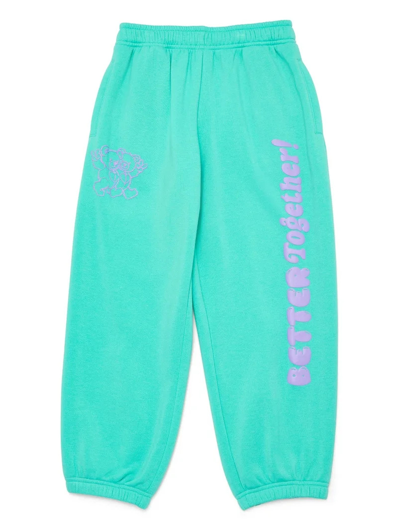 Valentine's Day Girls Graphic Jogger Sweatpants from Way To Celebrate, Sizes 4-16 | Walmart (US)