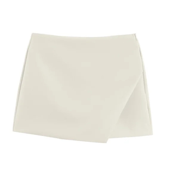 Only Moment Women's Casual Skort with Shorts Polyurethane Fiber Solid Casual Boho Ruffle Tiered S... | Walmart (US)