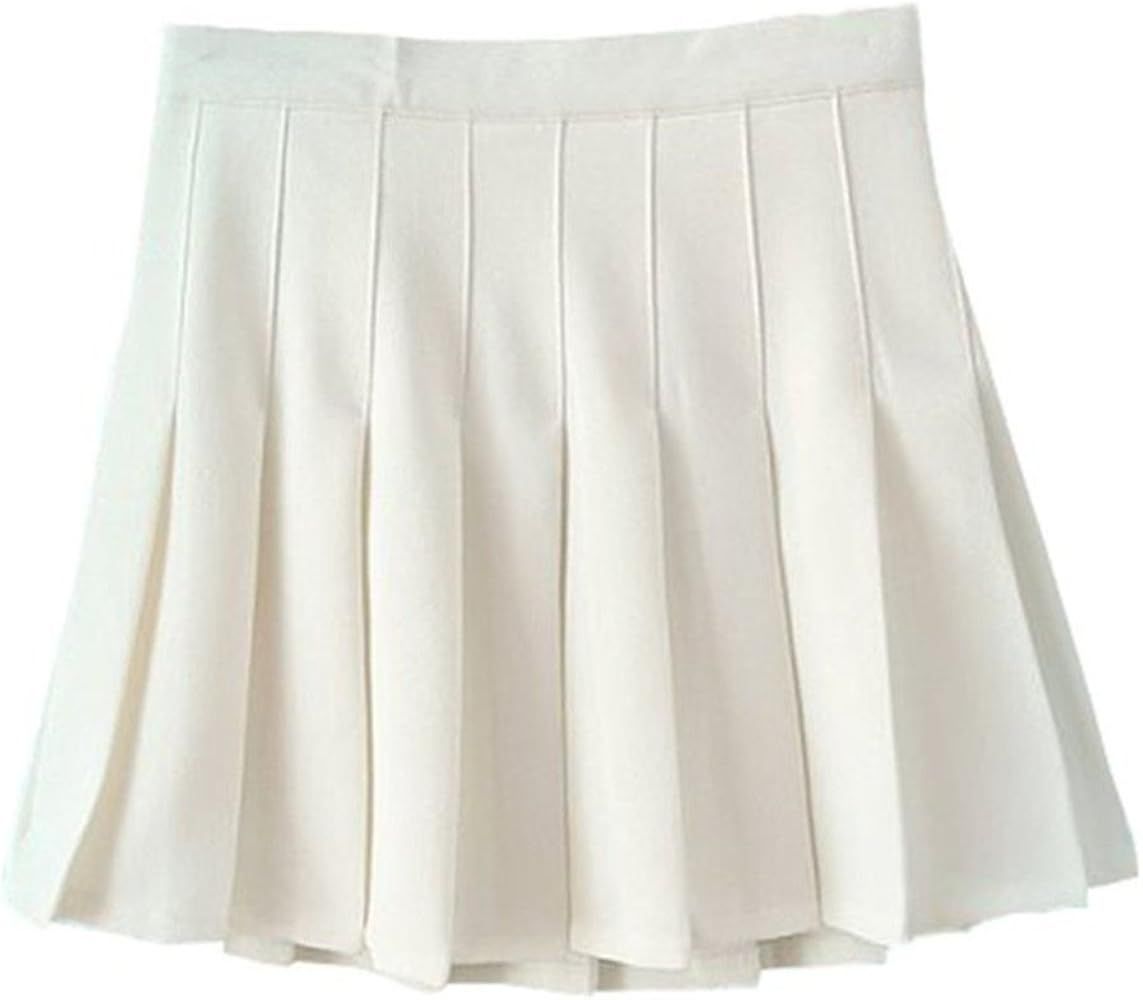 Golden service Women School Uniforms Plaid Pleated Costume Mini Skirt | Amazon (US)