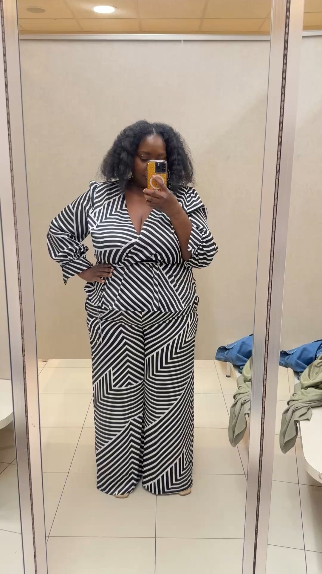 Stripe peplum two piece set. Plus size spring matching sets.

#LTKPlusSize #LTKMidsize #LTKOver40