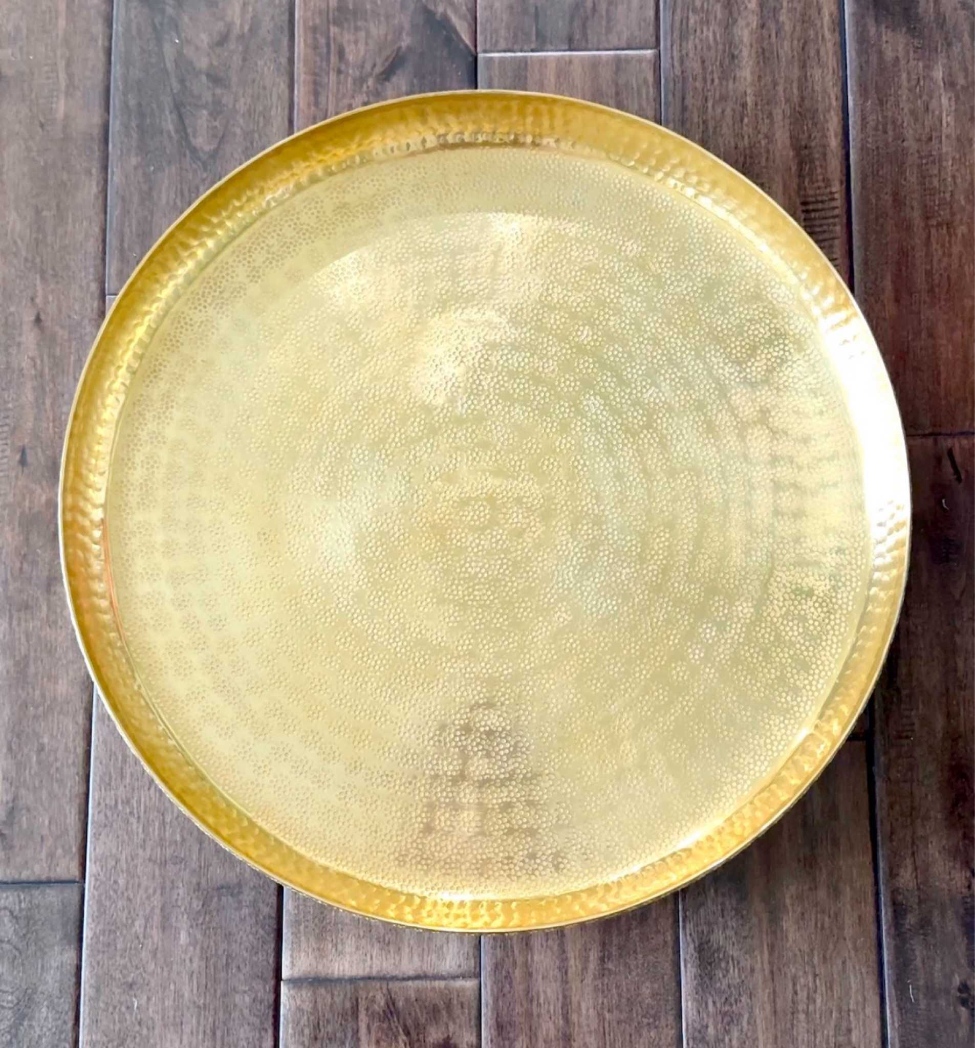 Gold Hammered Metal Tray